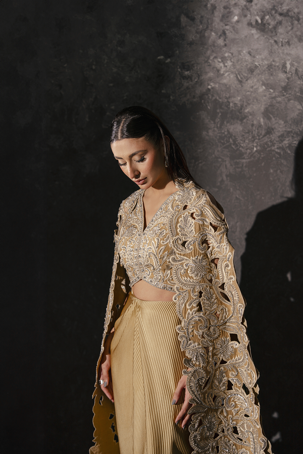 Golden Cutwork Cape