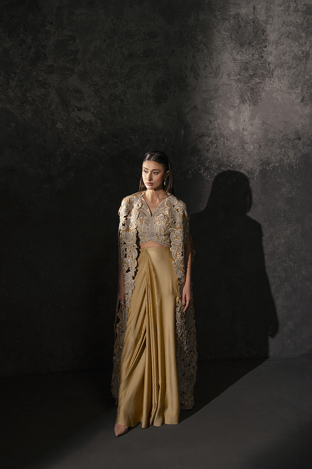 Golden Cutwork Cape